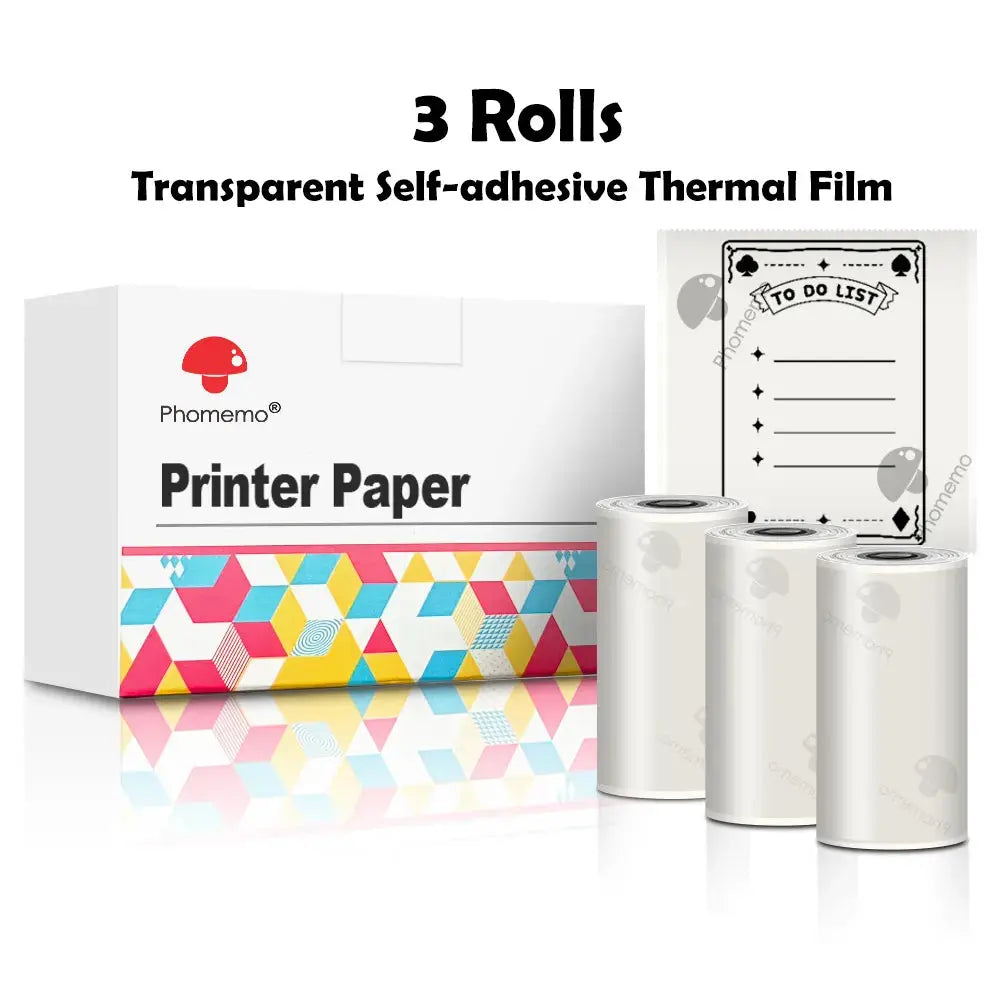 Phomemo T02 mini Drucker M02X Ersatzrollen: Selbstklebendes Transparentpapier für Etiketten, ideal für DIY-Fotos, Texte und Notizen Phomemo T02 mini Drucker M02X Ersatzrollen: Selbstklebendes Transparentpapier für Etiketten, ideal für DIY-Fotos, Texte und Notizen